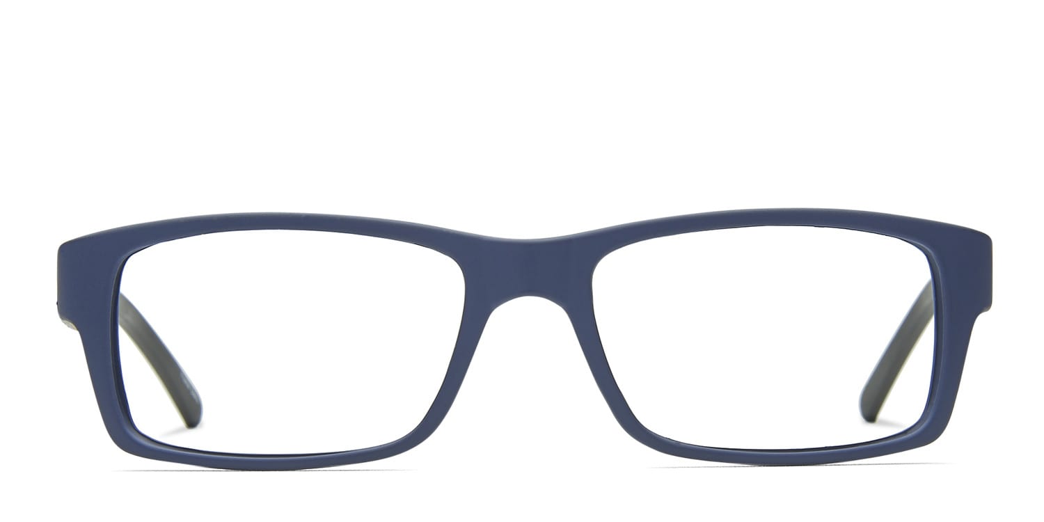 Brian Blue Rectangle, Square Full Frame eyeglasses - front