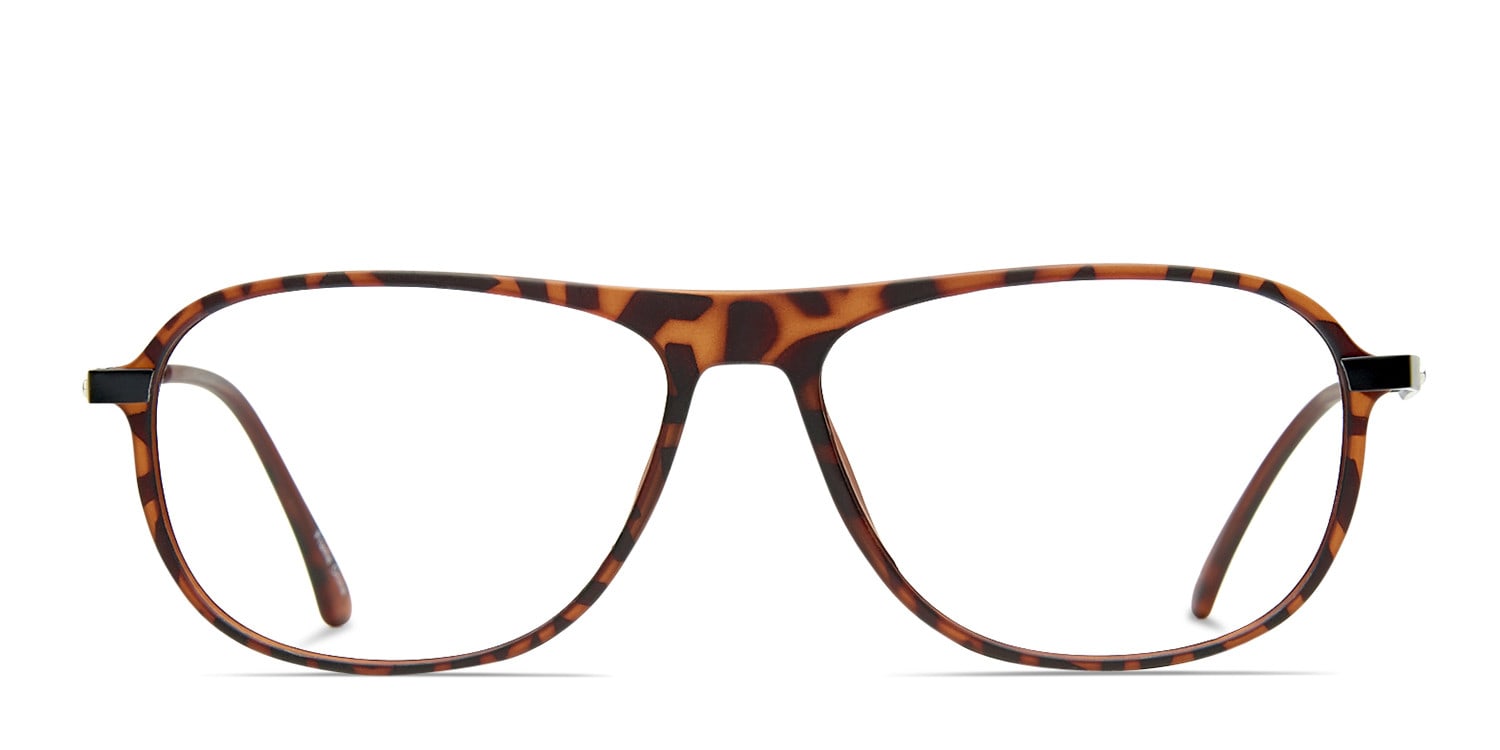Linus Tortoise Square Full Frame eyeglasses - front