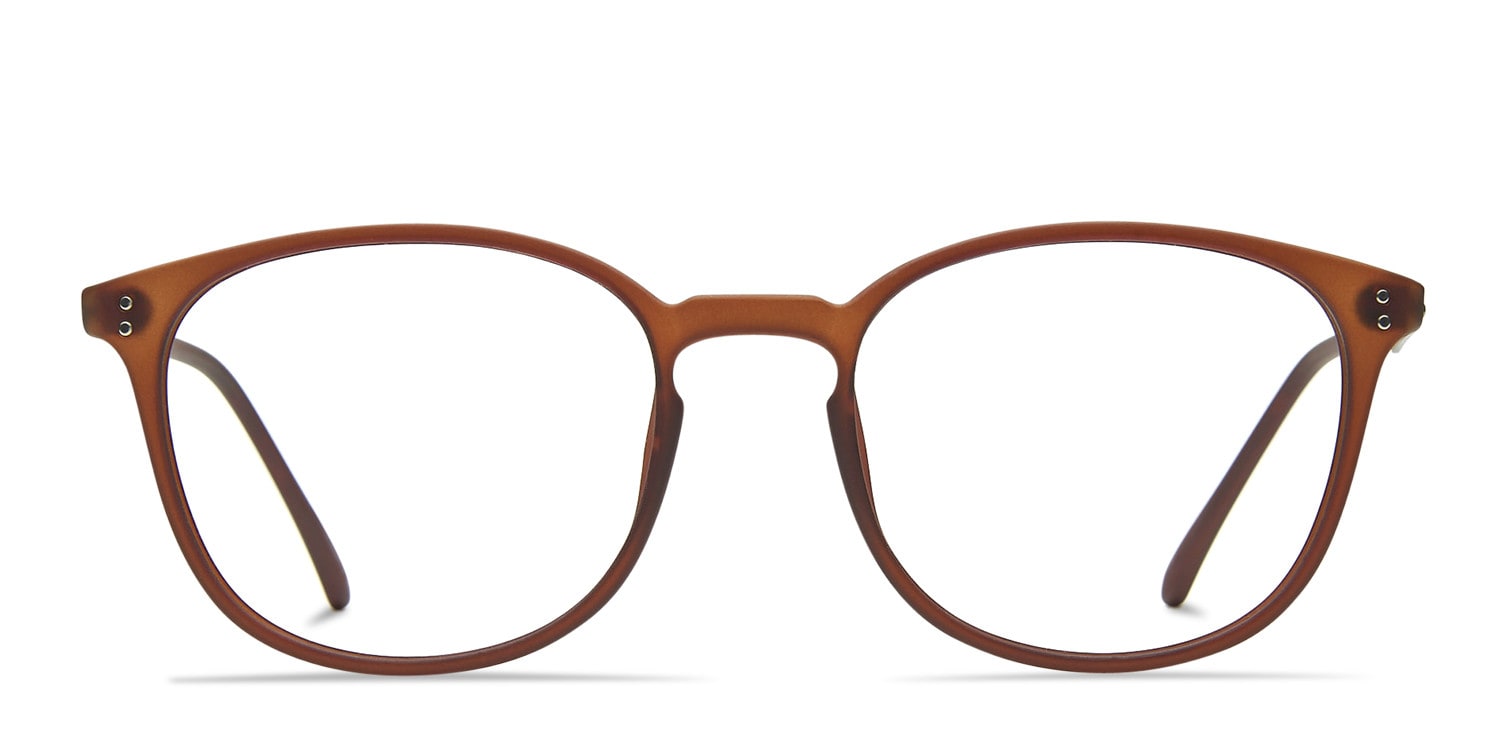 Weston Brown Round, Oval Full Frame eyeglasses - front