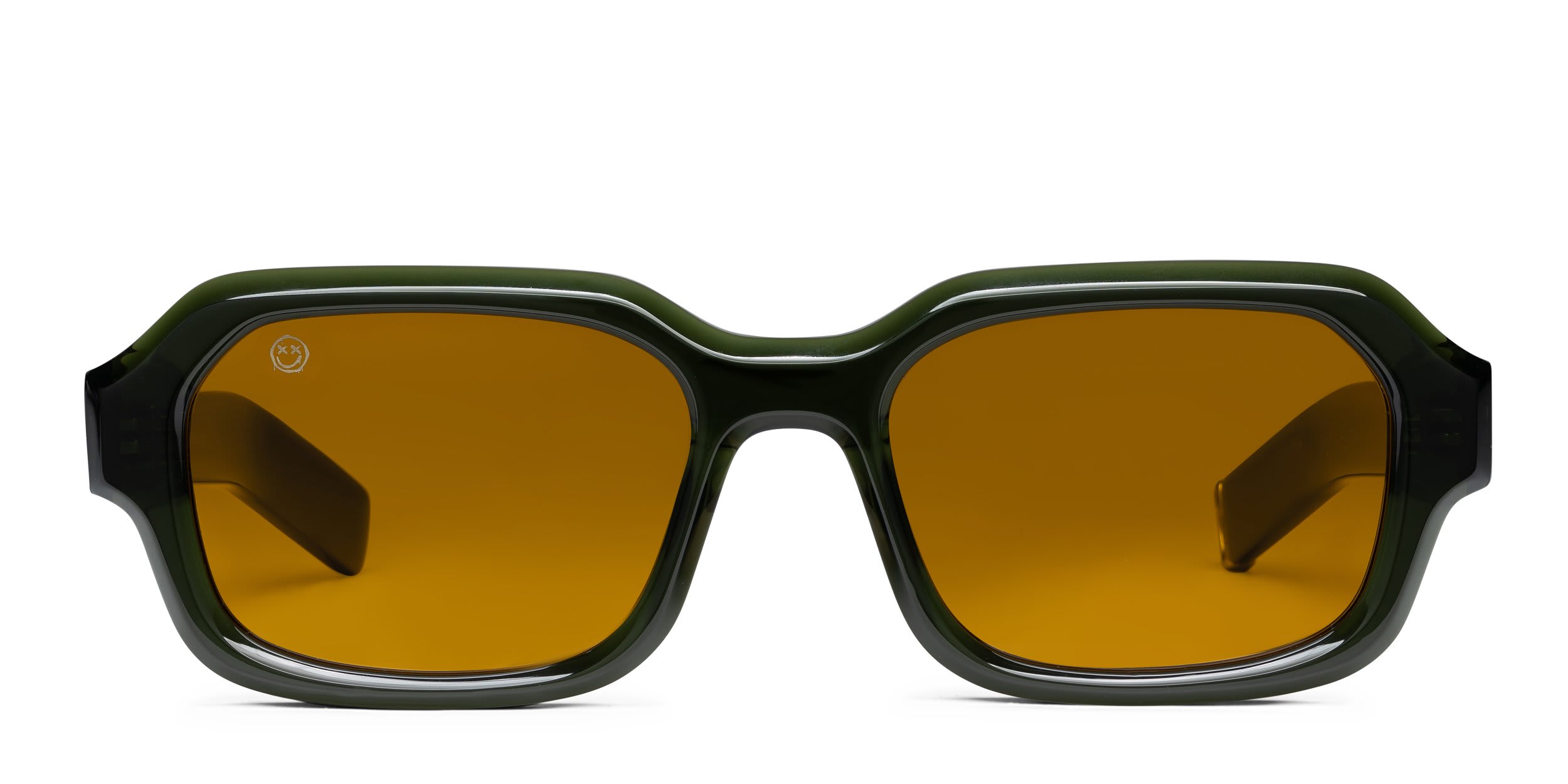 FORK Slow Burn Green, Yellow glasses - Green / Yellow - Frontal View