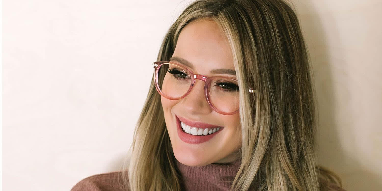 Muse X Hilary Duff Colette Pink/Clear/Gold Prescription Eyeglasses