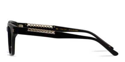 Muse X Hilary Duff Grace Shiny Black, Gold glasses - Shiny Black / Gold - Side View