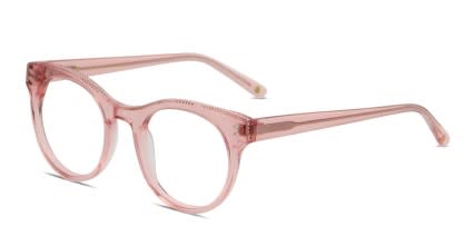 Muse X Hilary Duff Rosa Pink, Clear, Silver glasses - Pink / Clear / Silver - Side View