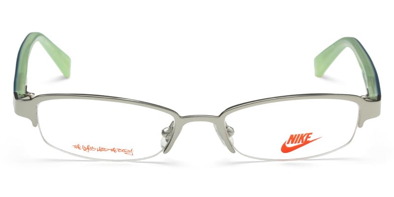 Nike 8007 Silver NA Rectangle Half Frame sunglasses - front