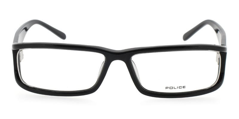 Police V1555 Black NA Rectangle Half Frame sunglasses - front