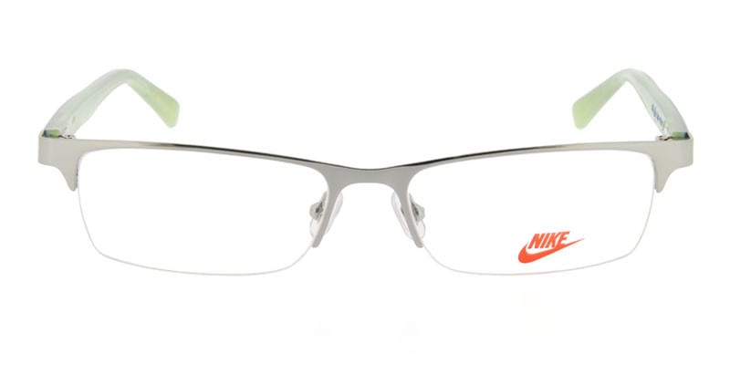 Nike 8010 Silver NA Rectangle Half Frame sunglasses - front