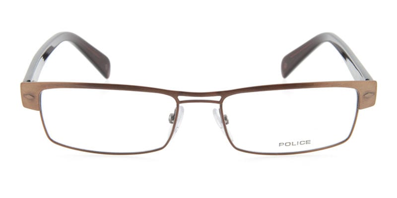 Police V8276 Bronze NA Rectangle Full Frame sunglasses - front
