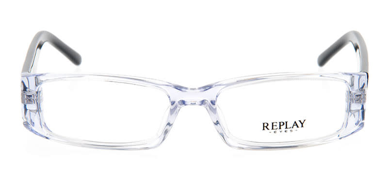 Replay RE345 Clear Black NA Rectangle Full Frame sunglasses - front
