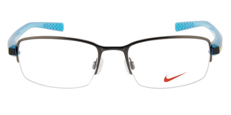 Nike 8078 Gunmetal NA Rectangle Half Frame sunglasses - front