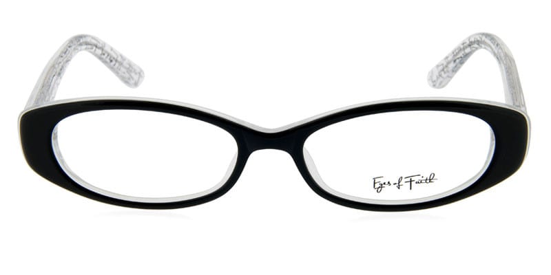 Eyes Of Faith 1003 Black w/Clear NA Oval, Rectangle Full Frame sunglasses - front