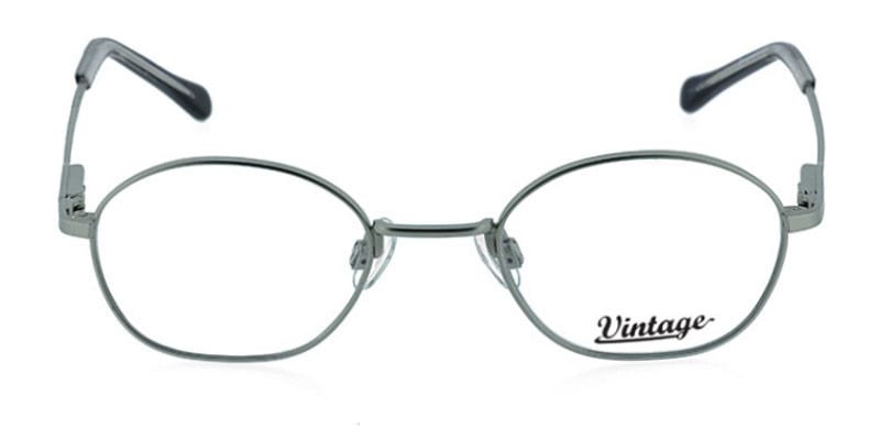 Vintage VN110 Silver NA Rectangle, Wayframe, Oval Full Frame eyeglasses - front
