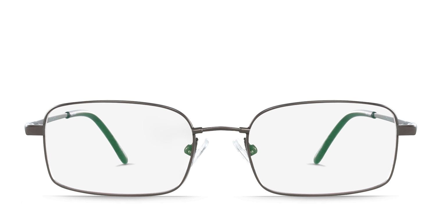 Chicago Gunmetal Rectangle Full Frame eyeglasses - front