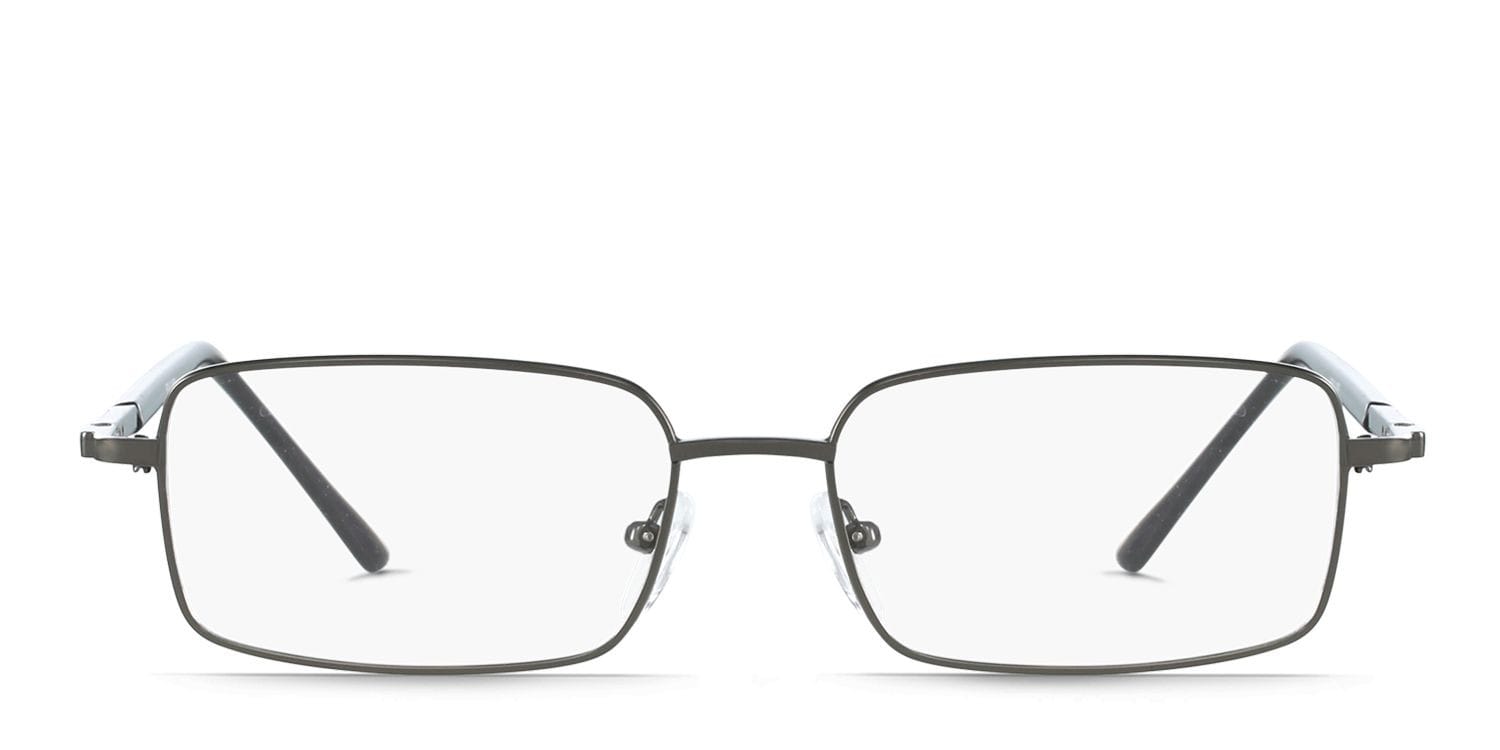 William Gunmetal Rectangle Full Frame eyeglasses - front