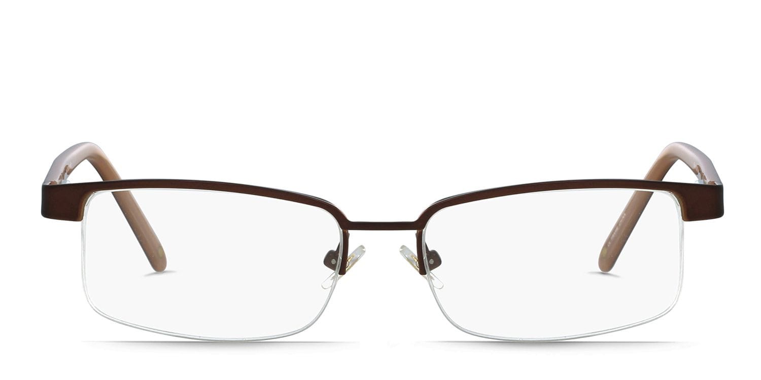 Malcolm Brown Rectangle Half Frame eyeglasses - front