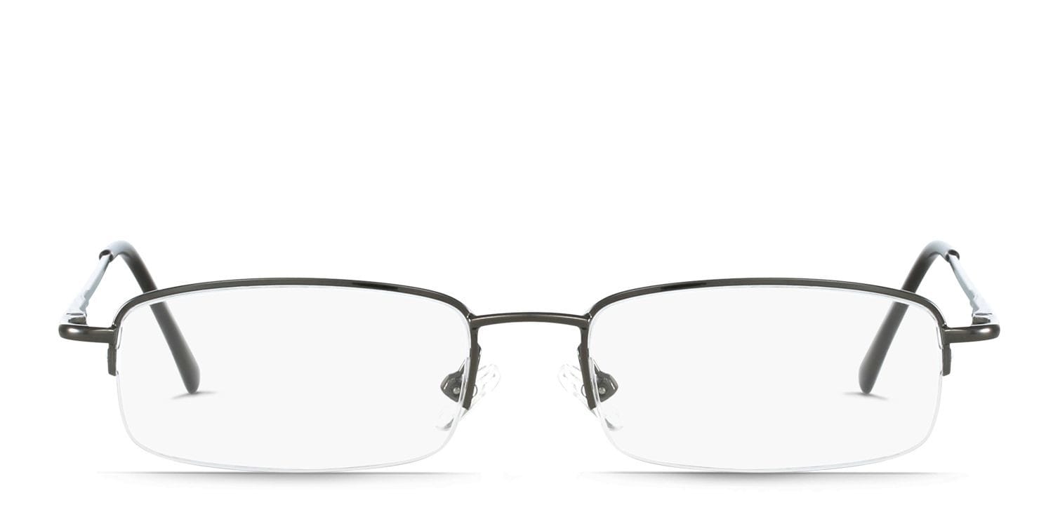 Charm Gunmetal Rectangle Half Frame eyeglasses - front