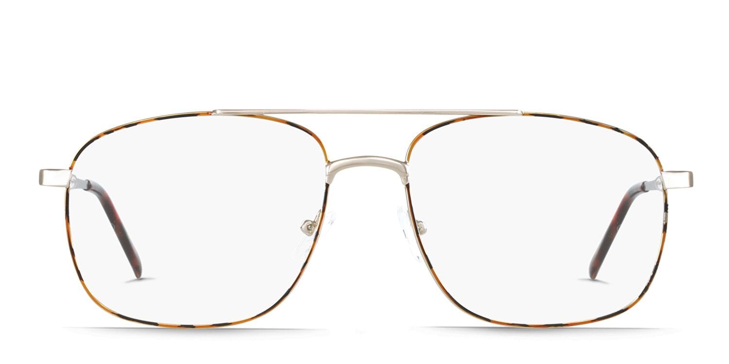 Olive Gold w/Tortoise Aviator Full Frame eyeglasses - front