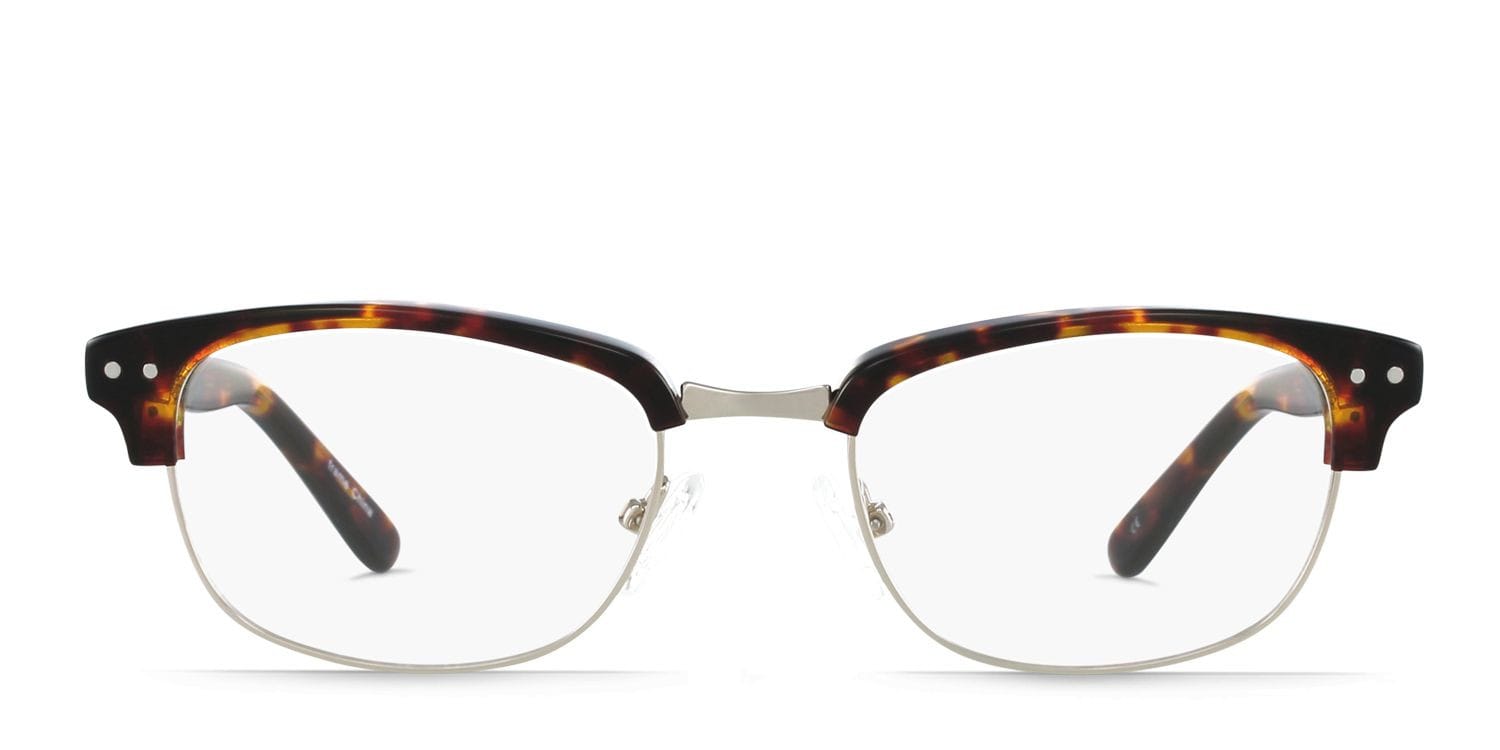 Stepper Tortoise Rectangle, Browline Full Frame eyeglasses - front