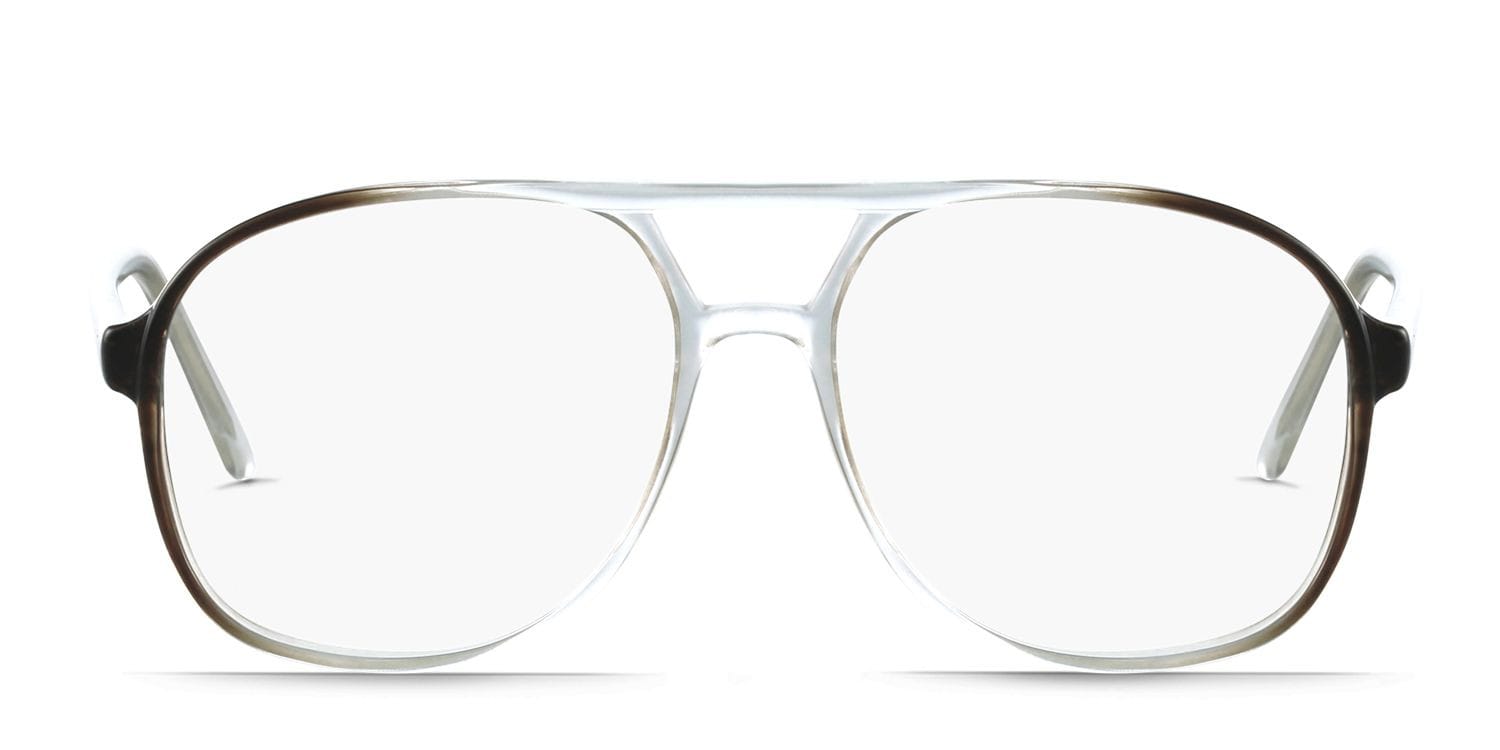 UM 72 Gray w/Clear Oversized, Aviator Full Frame eyeglasses - front