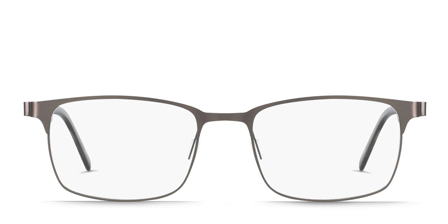 Yorke Gunmetal Rectangle, Square Full Frame eyeglasses - front