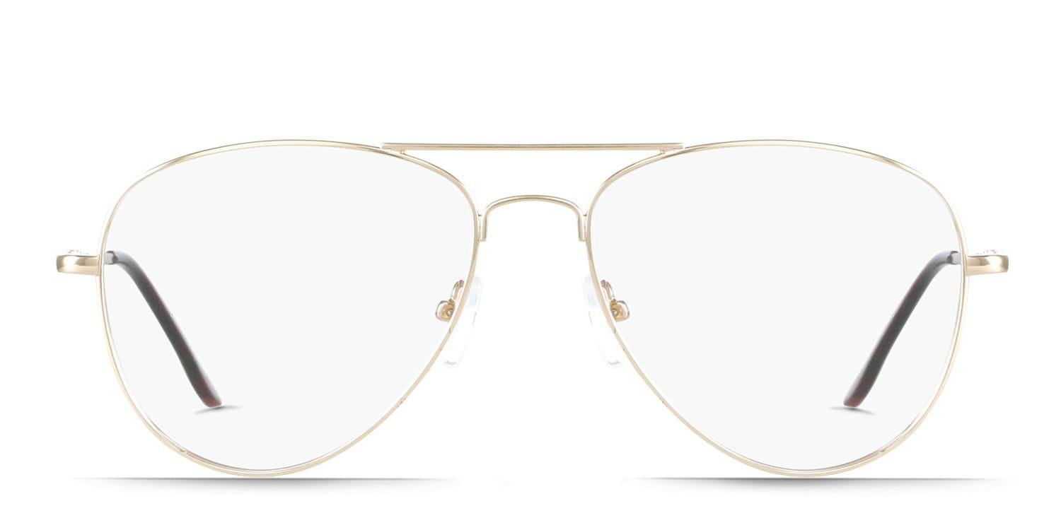 Florence Gold Aviator Full Frame eyeglasses - front
