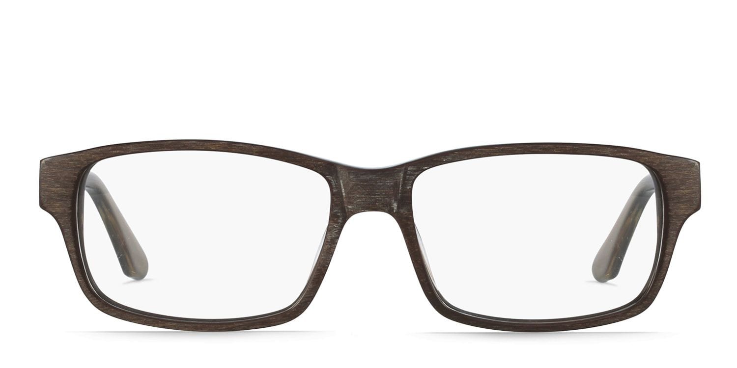 Berlin Brown Rectangle, Square Full Frame eyeglasses - front