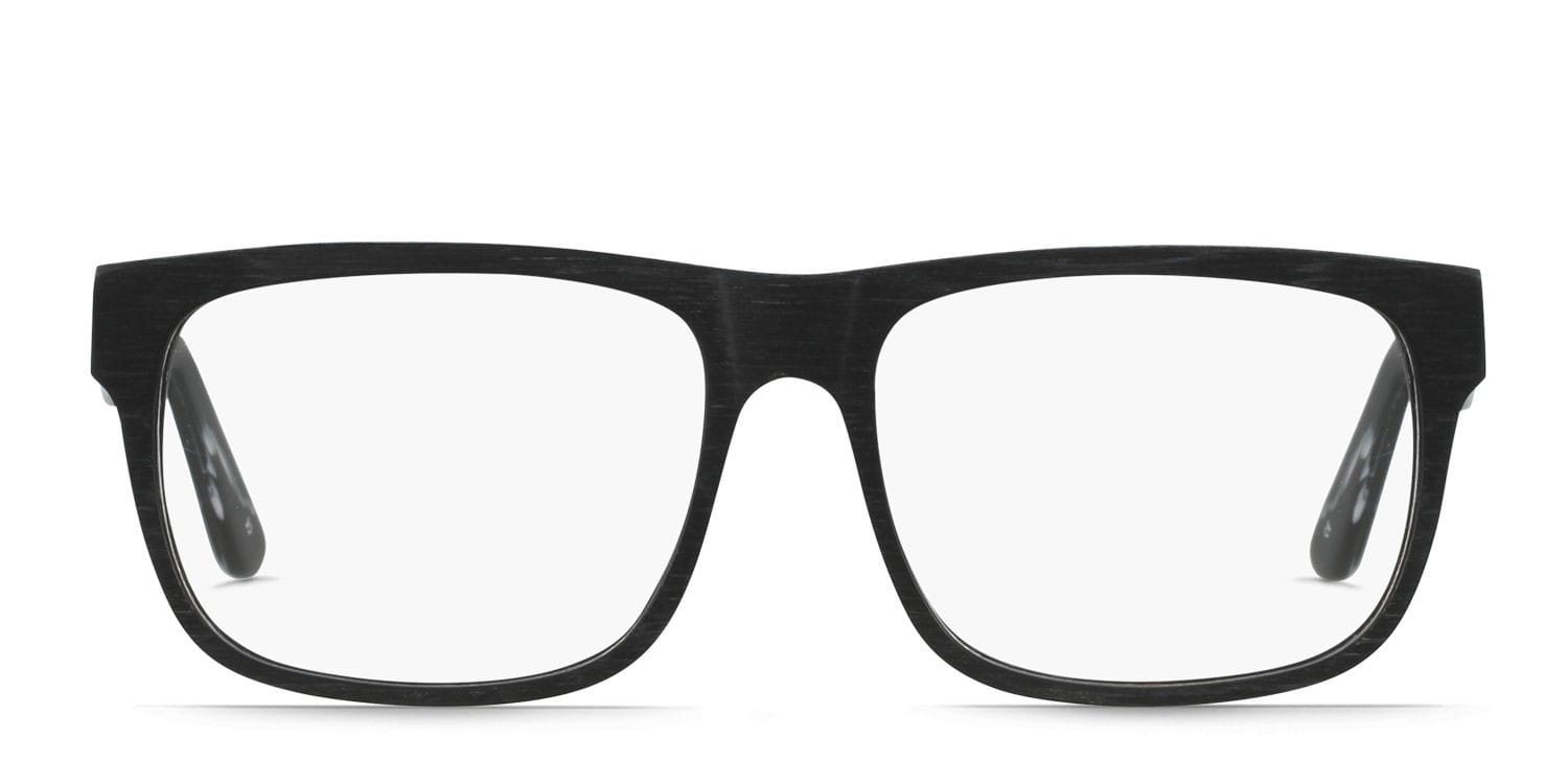 Budapest Black Wood Oversized Full Frame eyeglasses - front