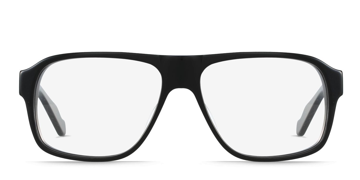 Shabazi Black NA Oversized, Aviator Full Frame eyeglasses - front
