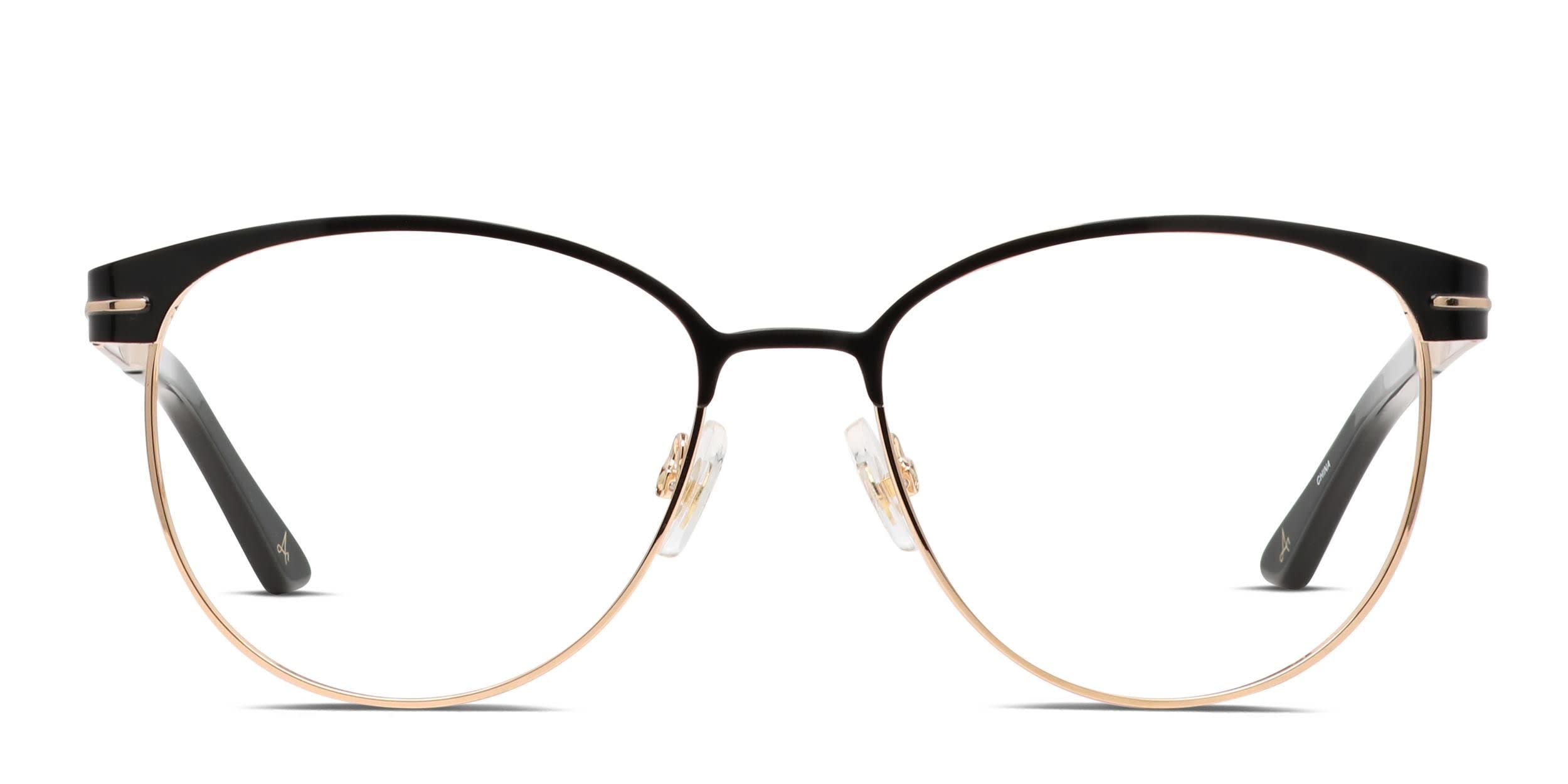 Amelia E. Plymouth Black, Gold glasses - Black / Gold - Frontal View