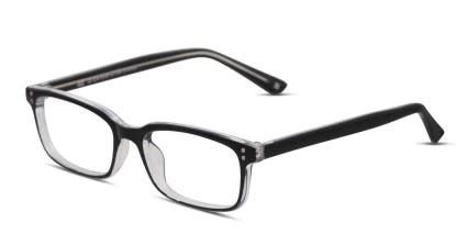 Muse Corvallis Shiny Black, Clear glasses - Shiny Black / Clear - Angle View
