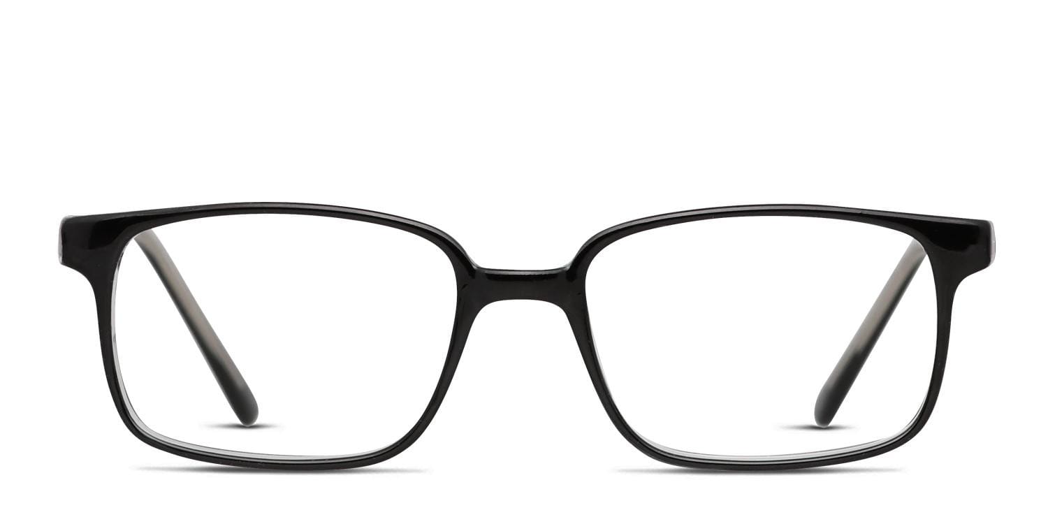 Muse Daxton Black/Clear  Rectangle Full Frame eyeglasses - front