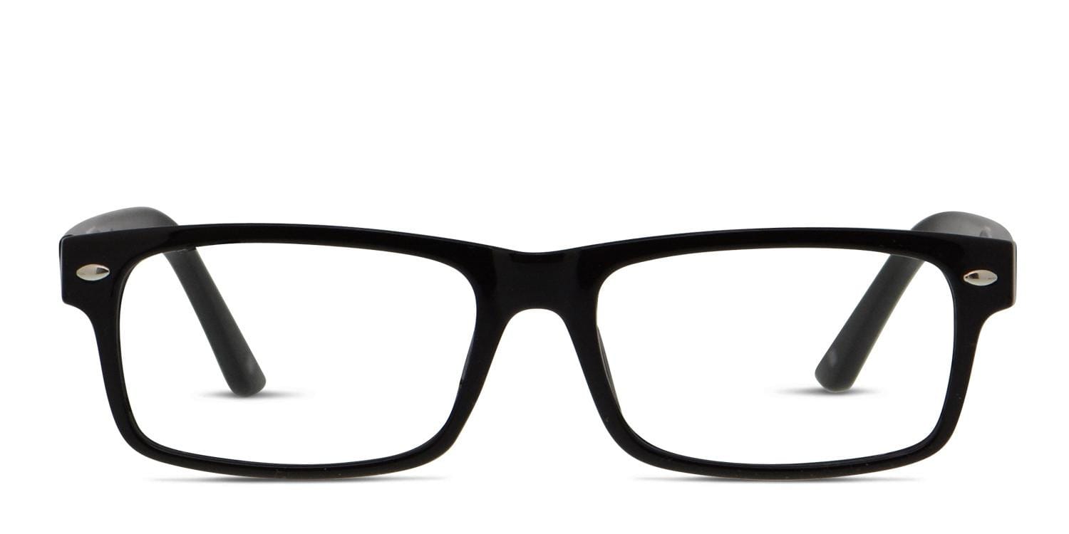 Muse Wisdom Black Rectangle Full Frame eyeglasses - front