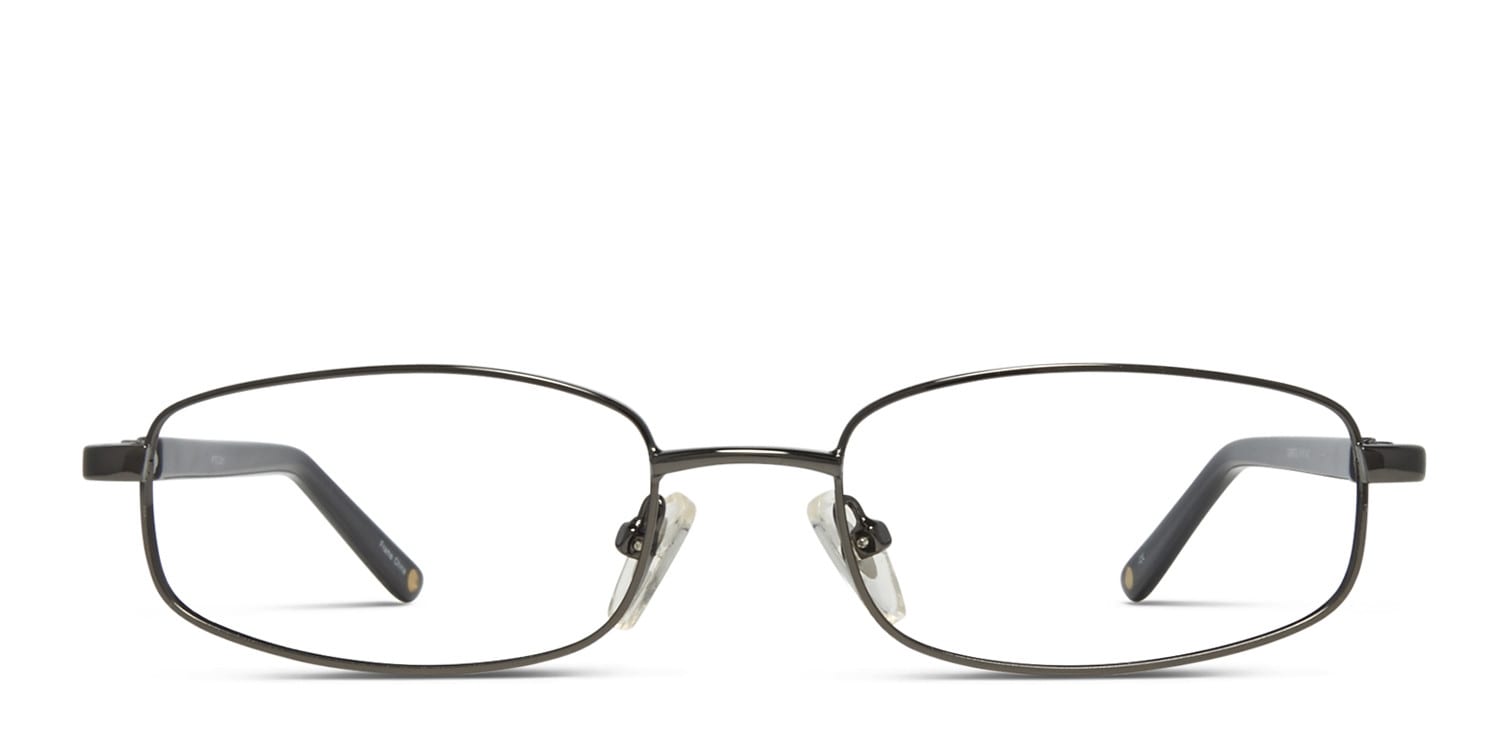 Politico Gunmetal Rectangle Full Frame eyeglasses - front