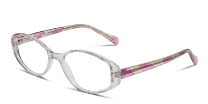 Peony Clear/Pink glasses - Clear / Pink - Angle View