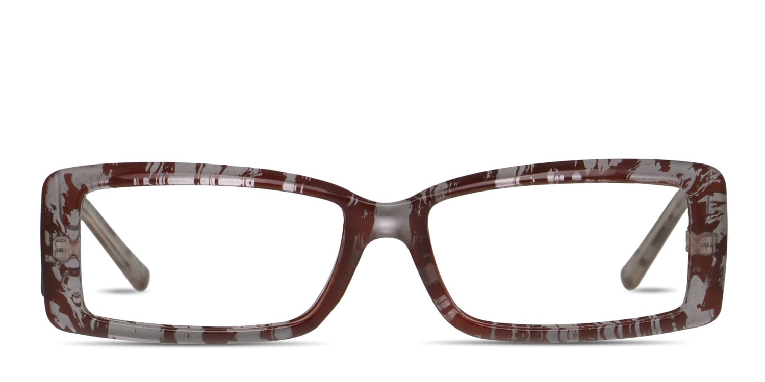 Carly Brown  Rectangle Full Frame eyeglasses - front