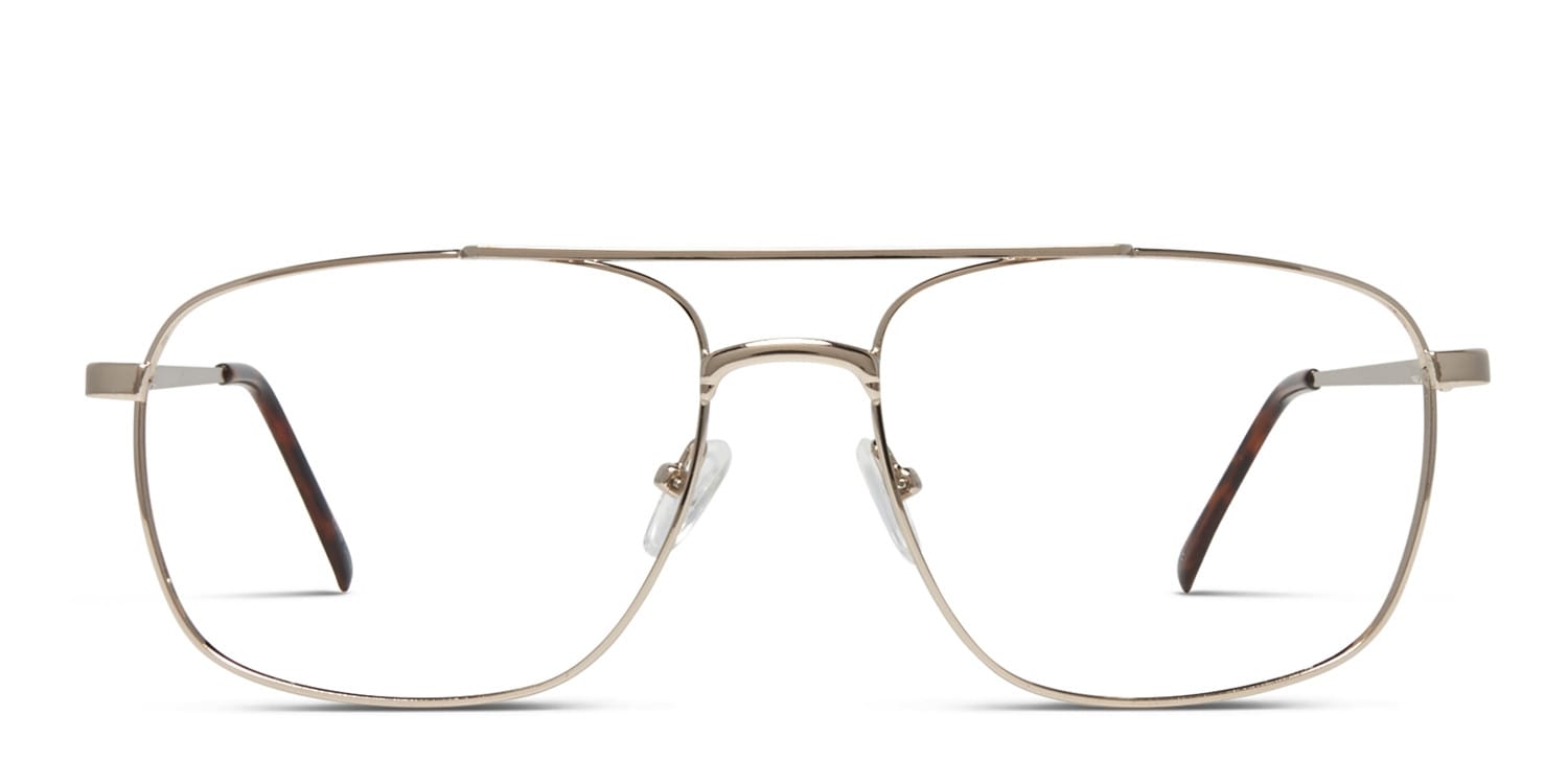 Olive Gold Aviator Full Frame eyeglasses - front