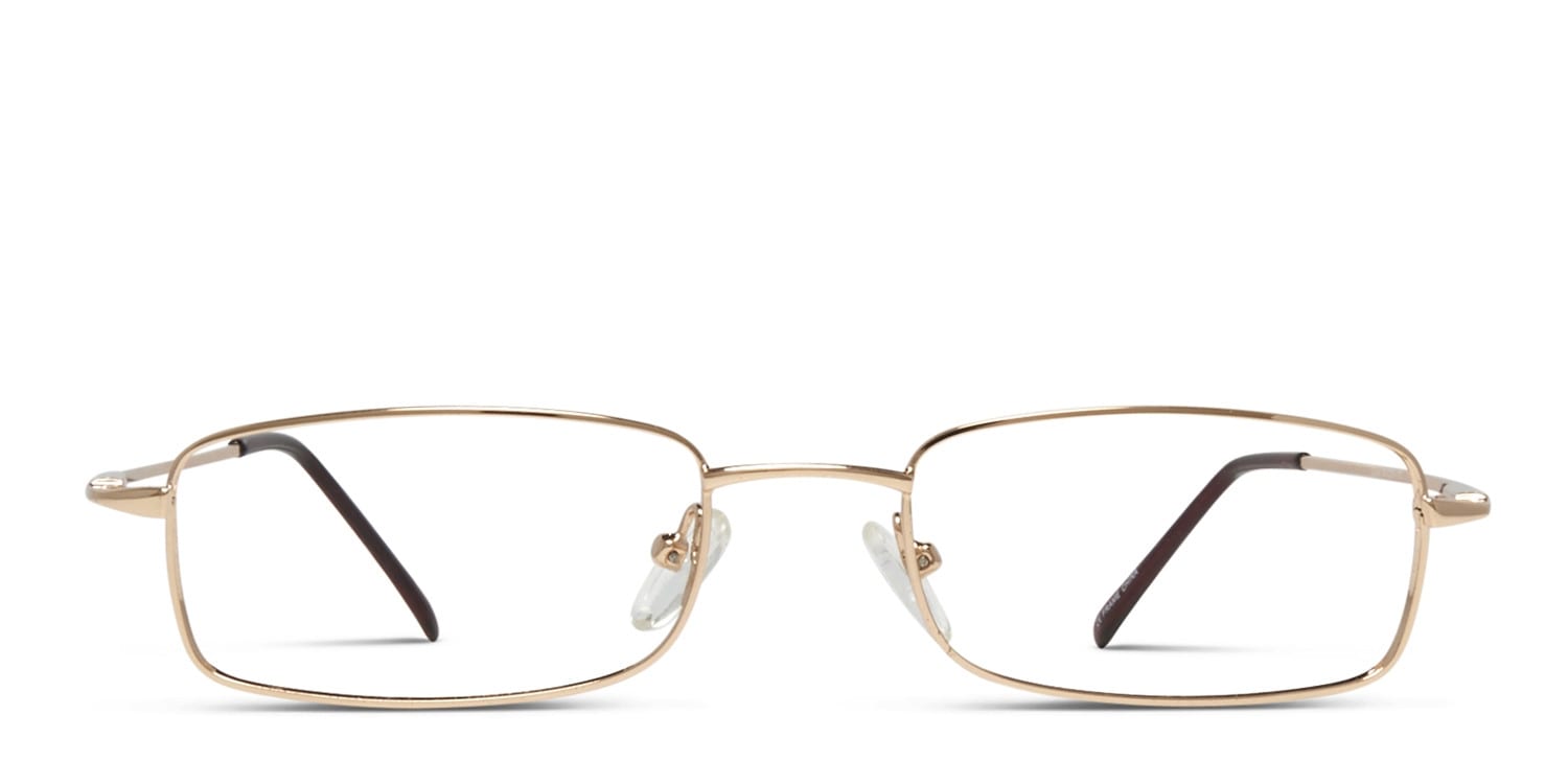 Harper Gold Rectangle Full Frame eyeglasses - front
