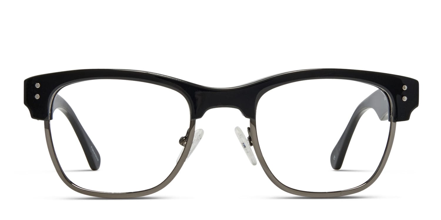 Amsterdam Black Square, Browline Full Frame eyeglasses - front