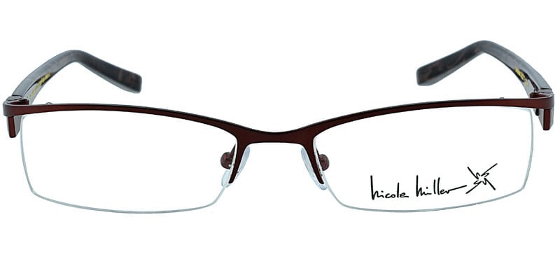 Nicole Miller Mon Amie Red NA Rectangle Half Frame sunglasses - front