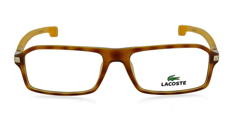 Lacoste L2647 Brown w/Yellow NA Rectangle Full Frame sunglasses - front