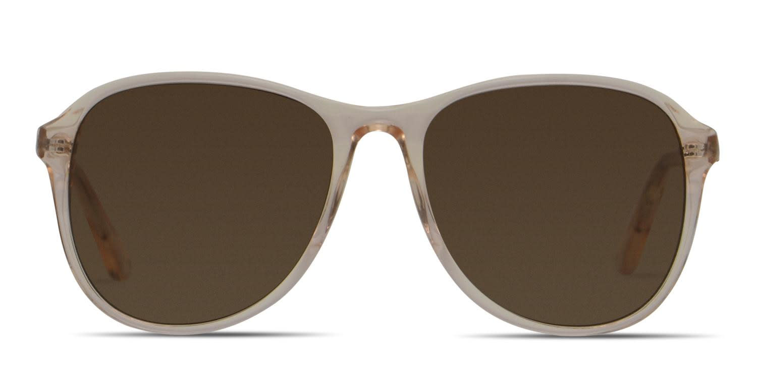 Ottoto Wayne Clear Beige Aviator Full Frame sunglasses - front