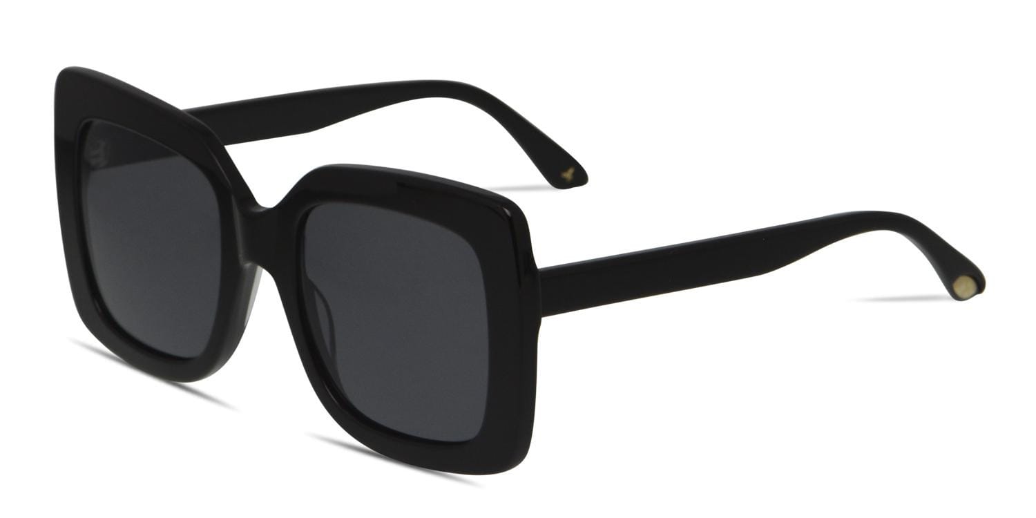 Amelia E. Sparkle Shiny Black Prescription Sunglasses