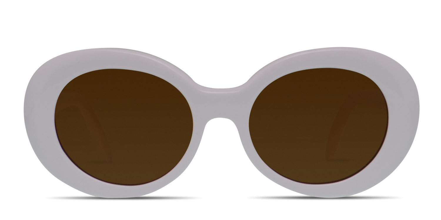 Amelia E. Natalie White Oval Full Frame sunglasses - front