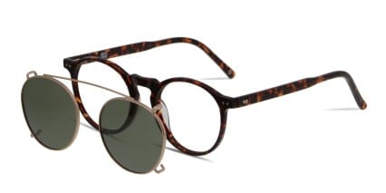 Muse Darian Tortoise w/Clip-on glasses - Tortoise - Angle View