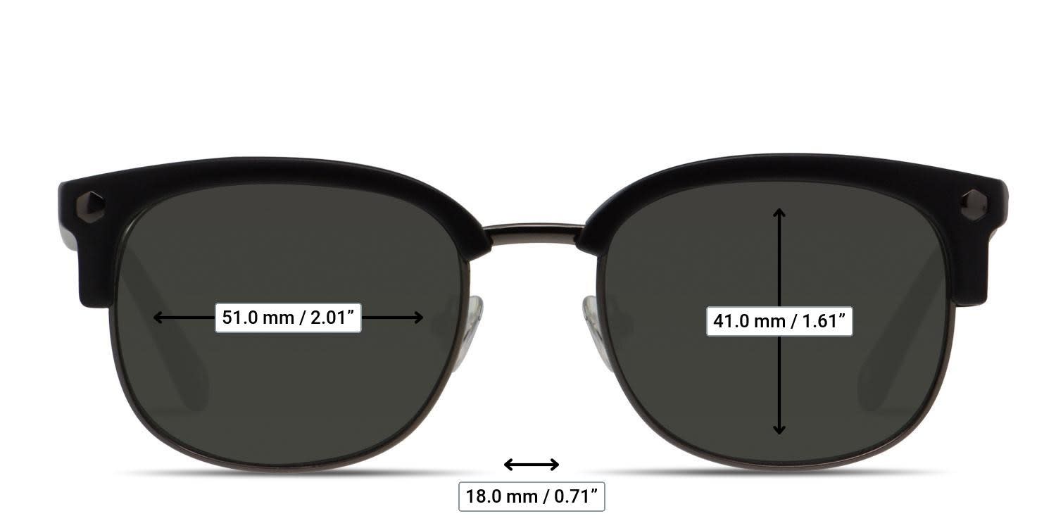 Muse Elliot Black, Gunmetal glasses - Measurements