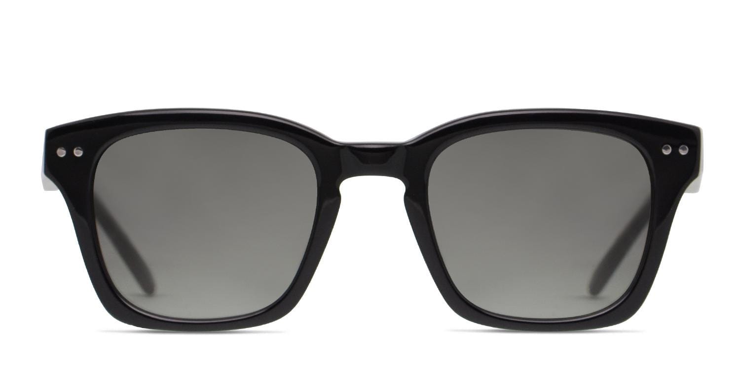 Muse Williams Shiny Black Square Full Frame sunglasses - front