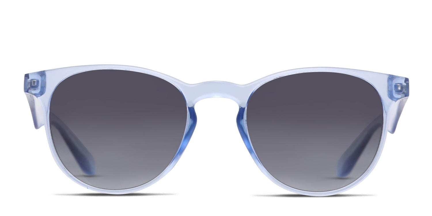 SeaClean Cormorant Blue/Clear Round Full Frame, Lightweight sunglasses - front