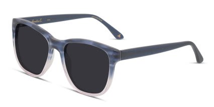 Amelia E. Tricia Blue, Clear, Pink glasses - Blue / Clear / Pink - Angle View