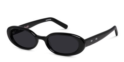 BONBONWHIMS x GlassesUSA.com LOL xD Shiny Black glasses - Shiny Black - Angle View