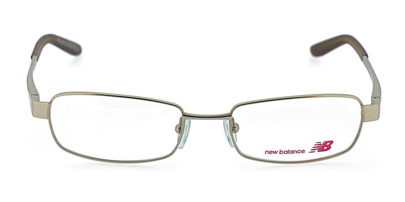 New Balance NB406 Matte Gold NA Rectangle Full Frame sunglasses - front