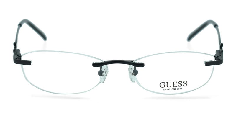 Guess 2276 Black NA Rectangle Rimless sunglasses - front